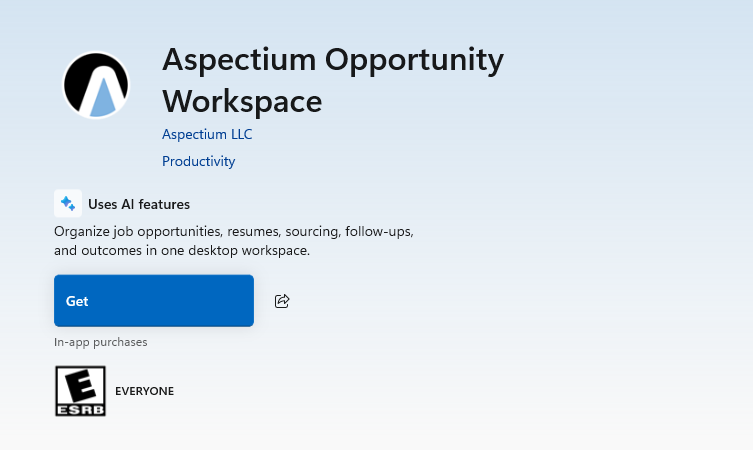 Microsoft Store installation guidance and screenshots.